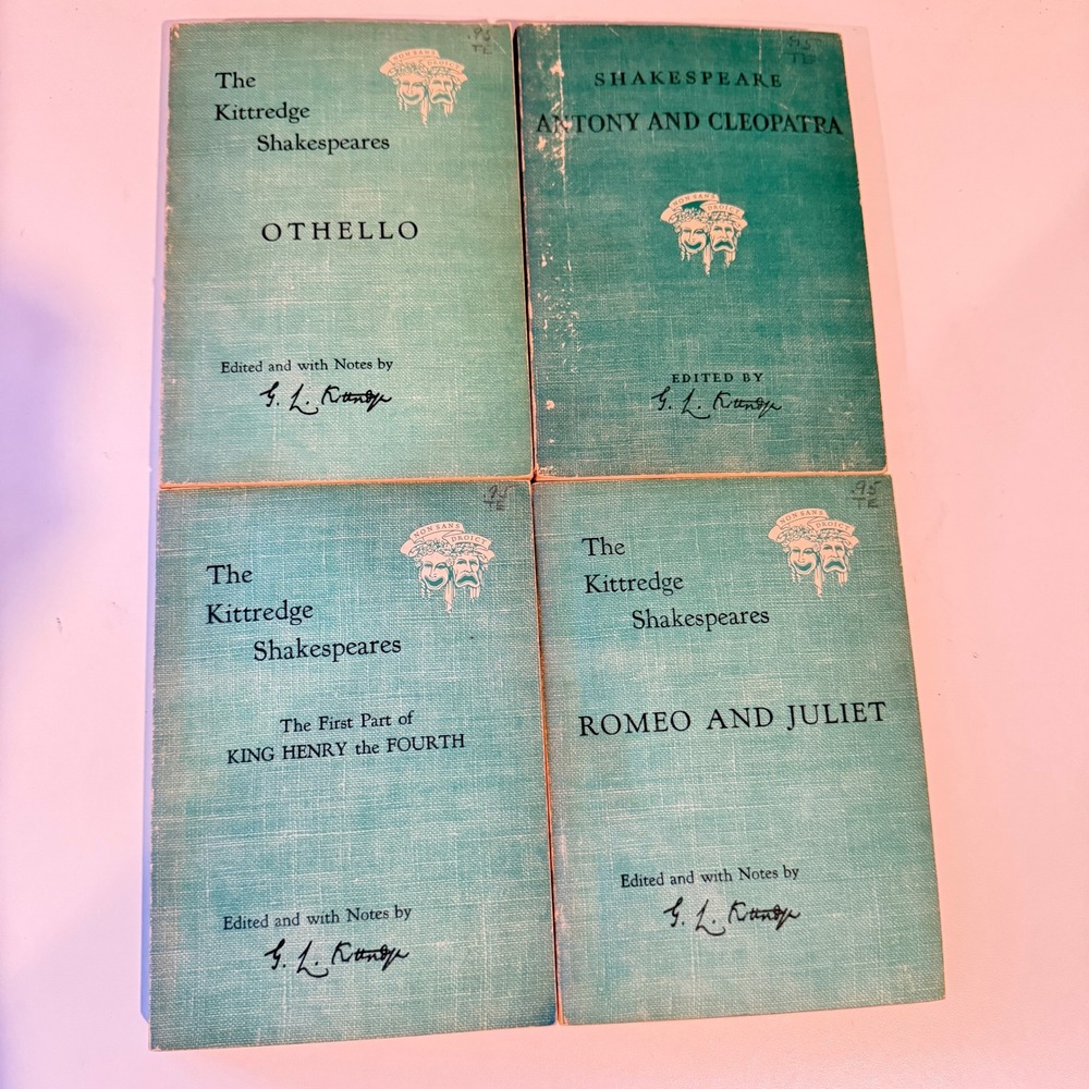 Vintage 1940 Kittredge Shakespeare Book Set of 4 Othello Romeo Juliet
